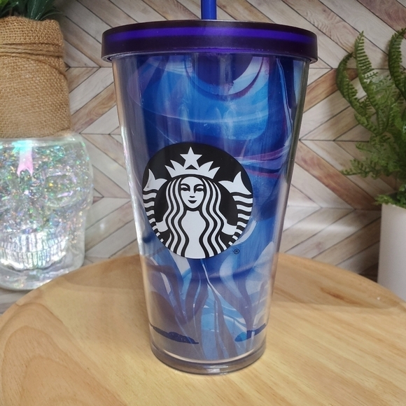 Starbucks Blue Haze Smoke Marble Mirage Grande Tumbler - Picture 9 of 9